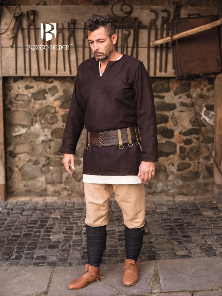 Wool tunic Lodin brown 3