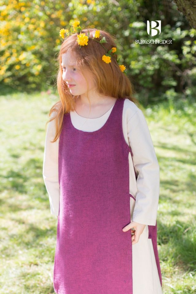 Children's overdress Ylva lilac 3