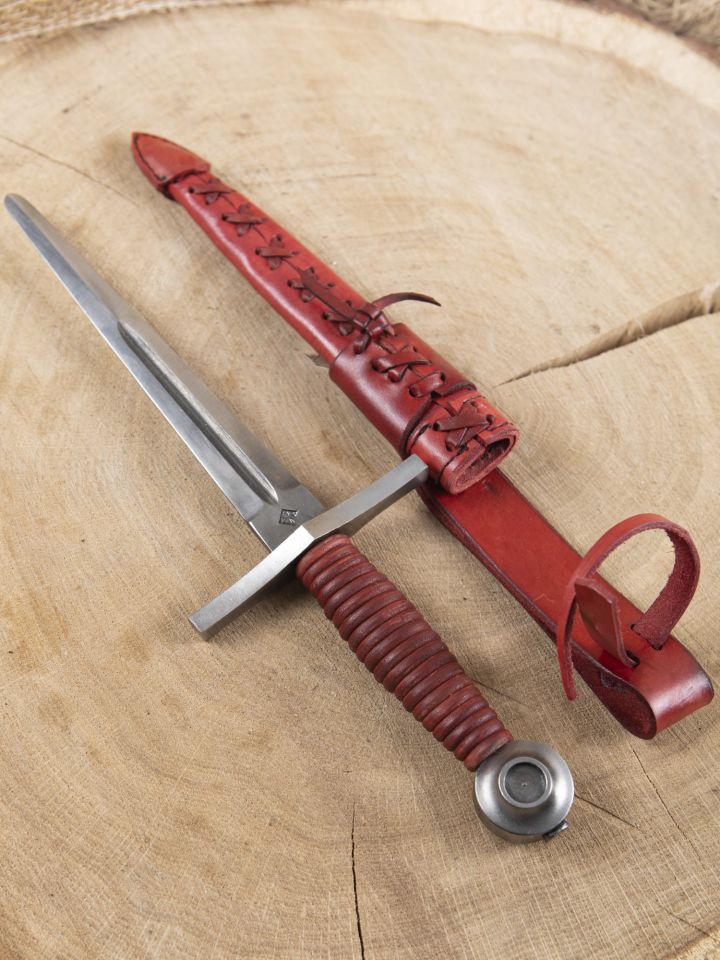 Disc pommel dagger medium red 3