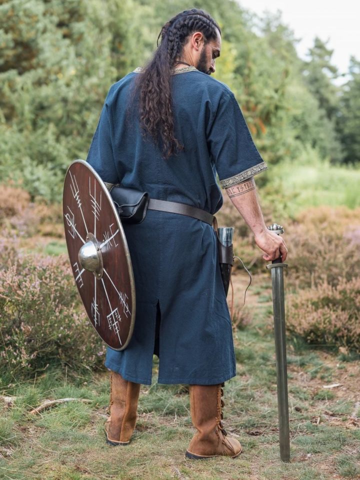 Long tunic short-sleeved blue 3