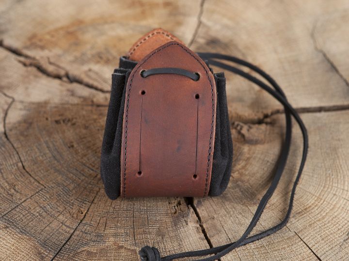 brown leather bag Triskele 3