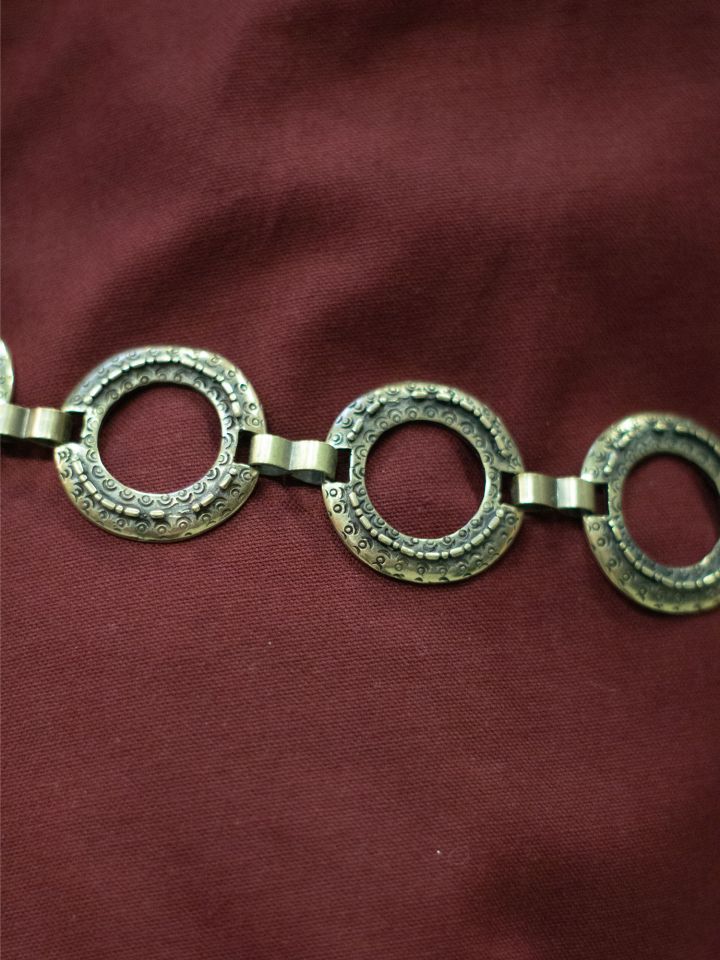 Chain belt with rings antique brass 3