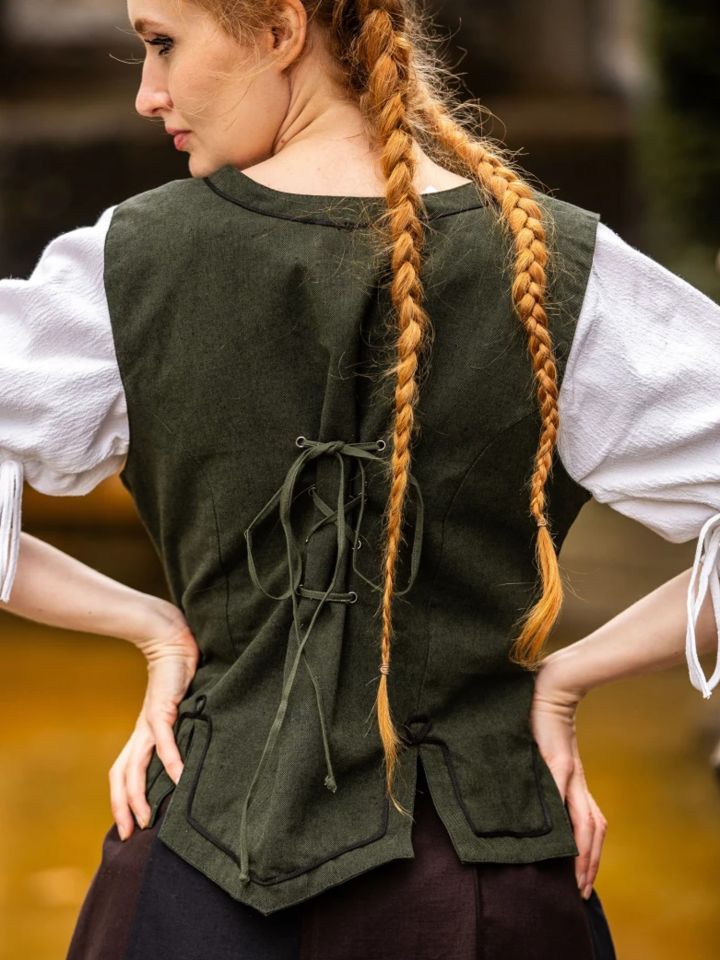 Selma bodice vest with embroidery green XXXL 3