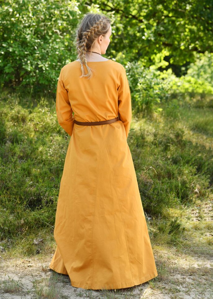 Lightweight medieval dress Milla mustard yellow L 3