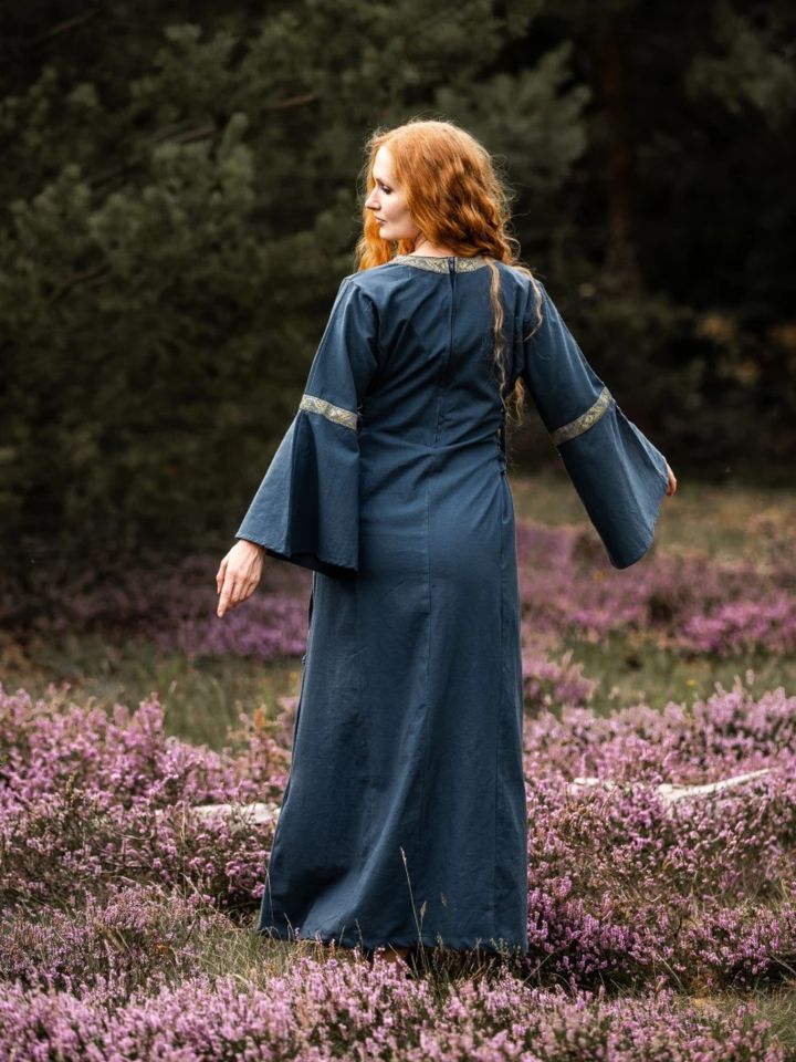 Dress with border dove blue 3