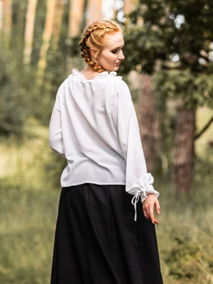 Blouse with lacing white XL 3