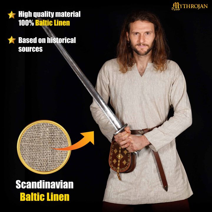 Viking linen tunic Erik natural 3