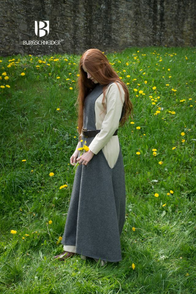Surcot Albrun, wool - gray L 3