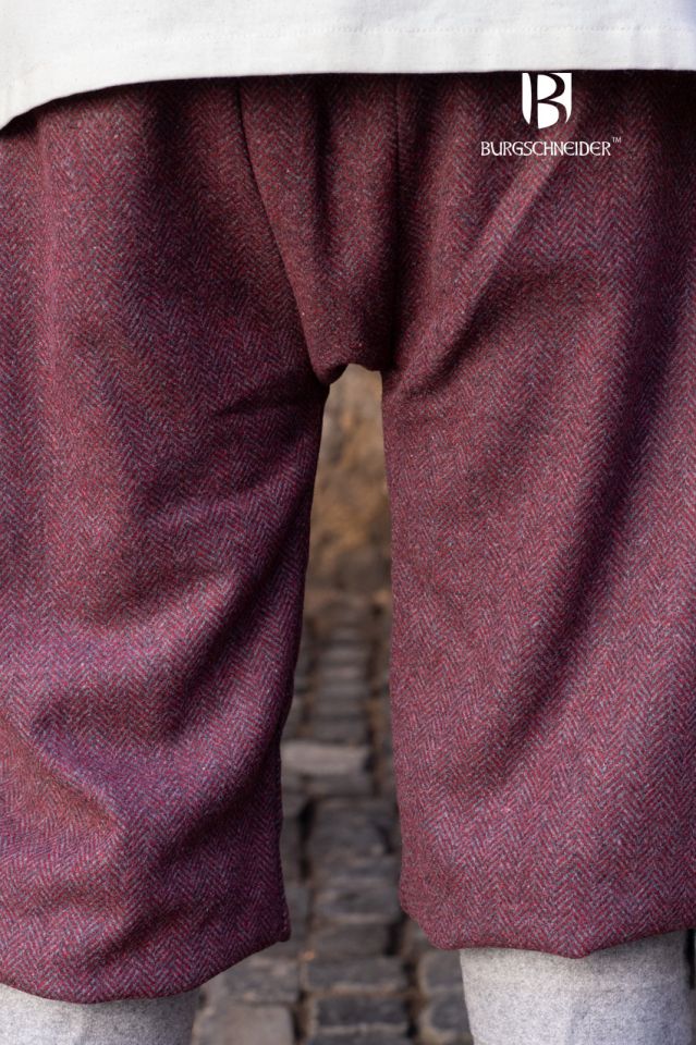 Ladies' rush trousers Tilda herringbone bordeaux-grey 3