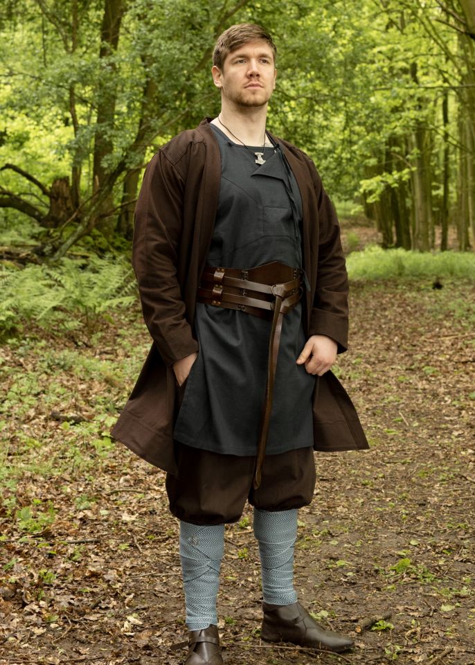 Viking tunic Viborg reconstruction dark blue 3