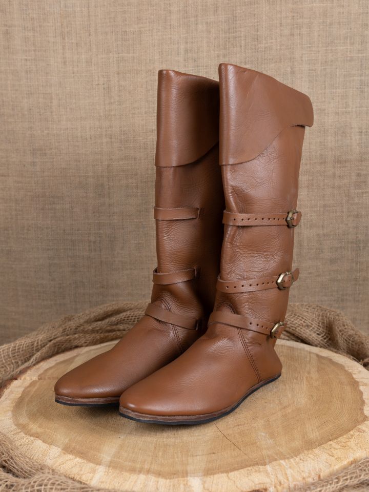 Medieval top boots brown with rubber sole 43 3