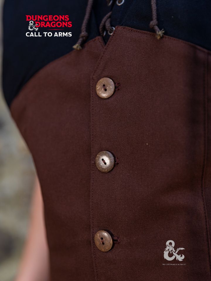 D&D rogue hooded vest brown 4