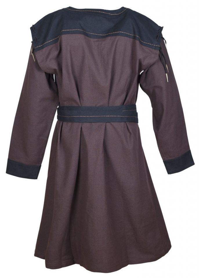 Tunic with detachable sleeves brown-black 4