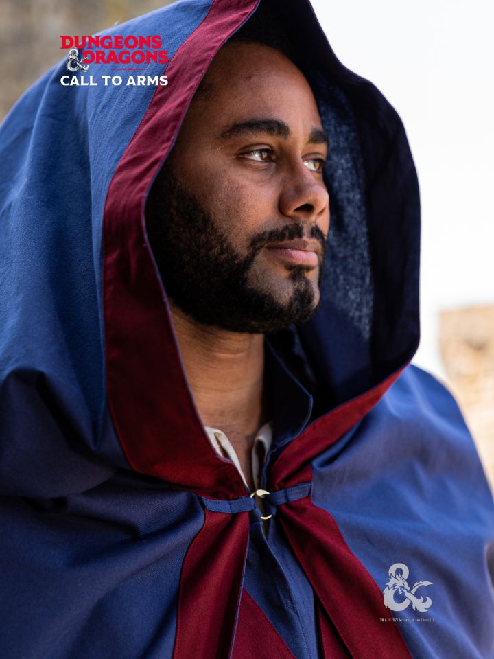 D&D Mage cape dark blue-bordeaux 4