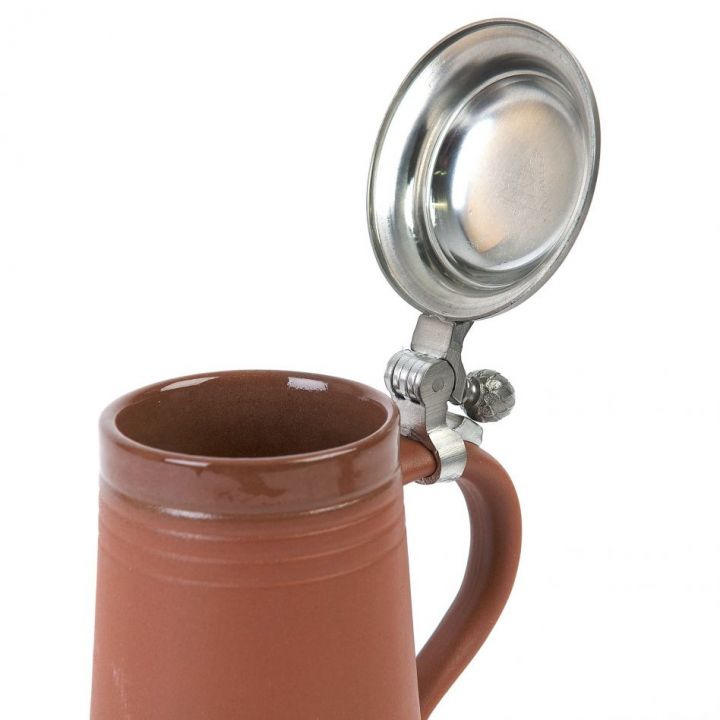 Beer mug 0.5 l with pewter lid 4