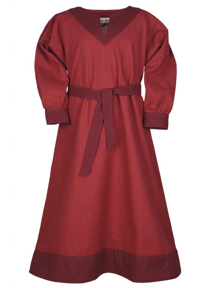Viking dress for children red/wine red 4