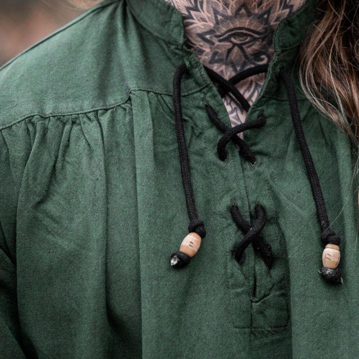 Laced medieval shirt green XL 4