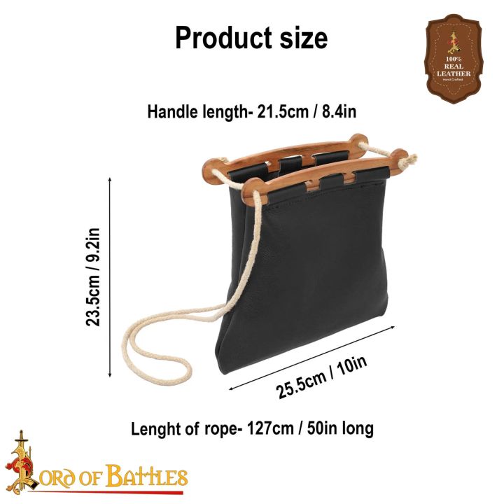 Viking leather hanger bag 4