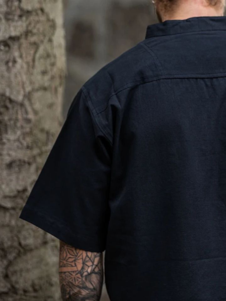 Short medieval shirt black XXL 4