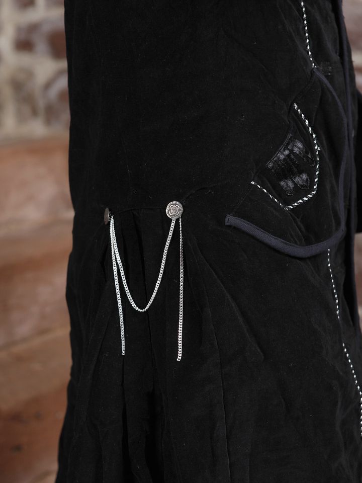 Black velvet frock coat 4