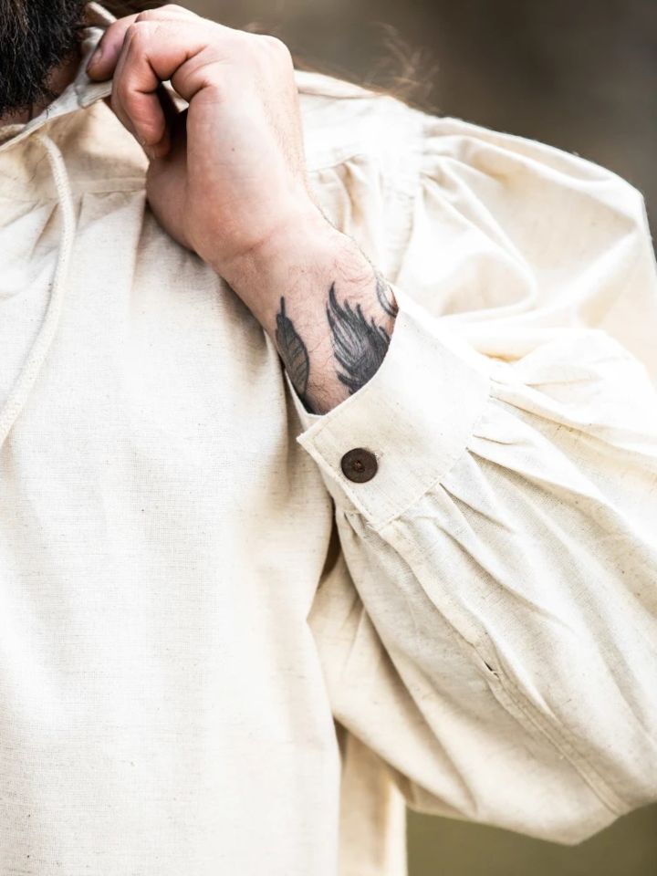 Long medieval shirt Ulrich natural XXXL 4