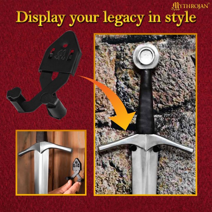 Metal sword holder Wall bracket in a pair 4