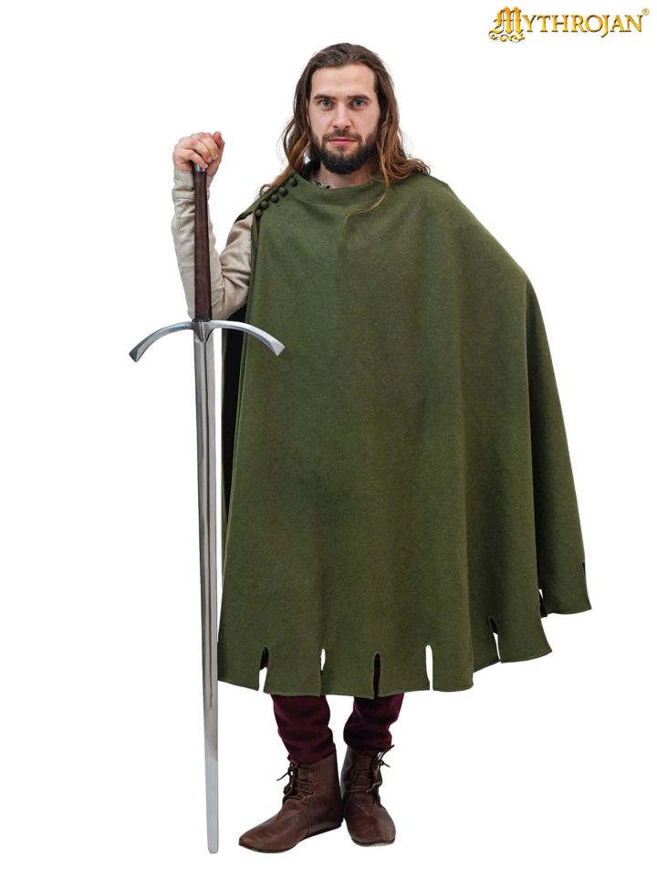 Medieval Bockstenmann woolen cloak green 4