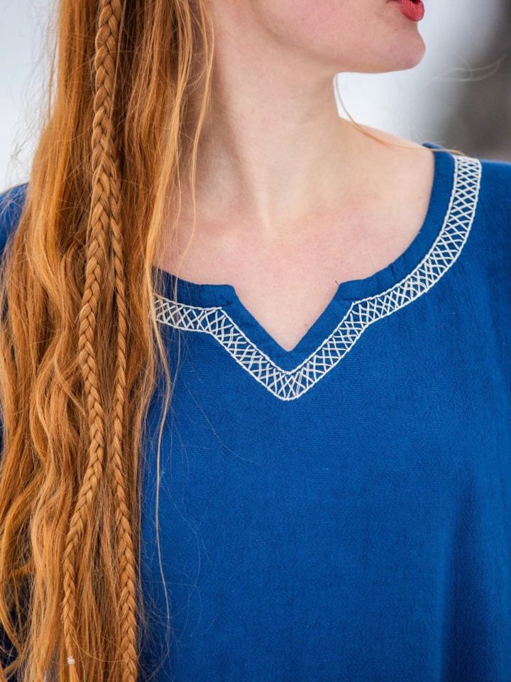 Viking dress Brigida blue 4