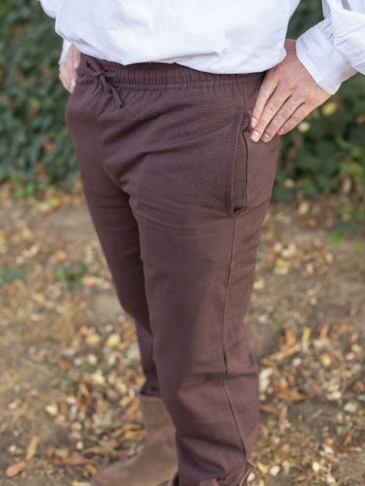 Medieval trousers with brown drawstring S 4