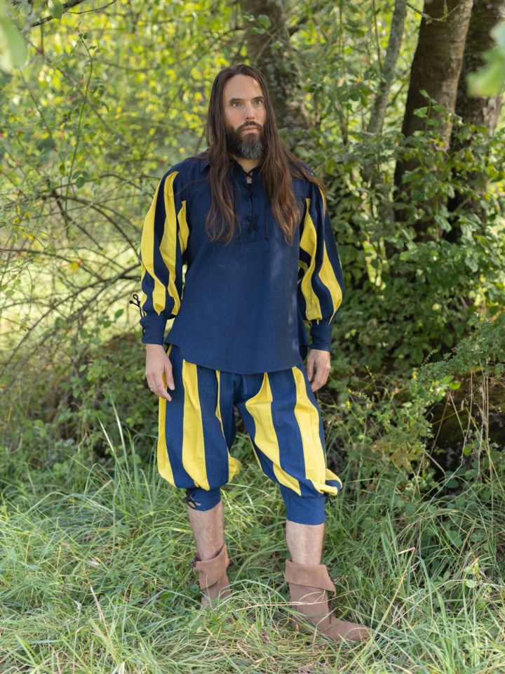 Landsknecht lace-up shirt Titurel blue-yellow XXL/XXXL 4