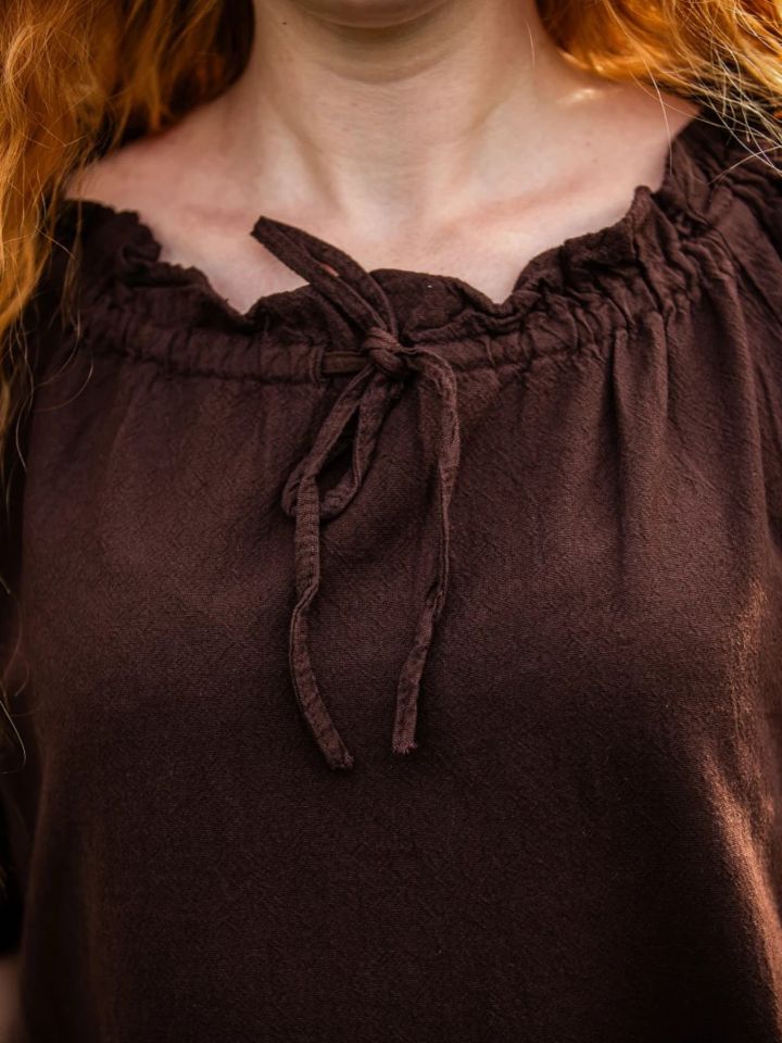 Short sleeve dress Brida brown L 4
