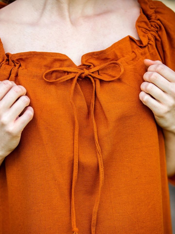 Short sleeve dress Brida rust red L 4