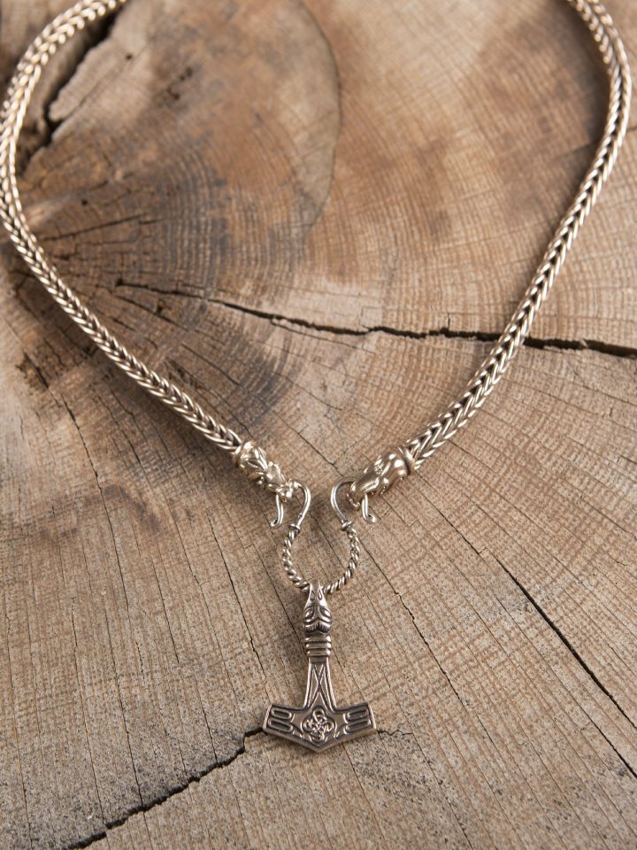 Hand-braided Viking necklace 65 cm 4