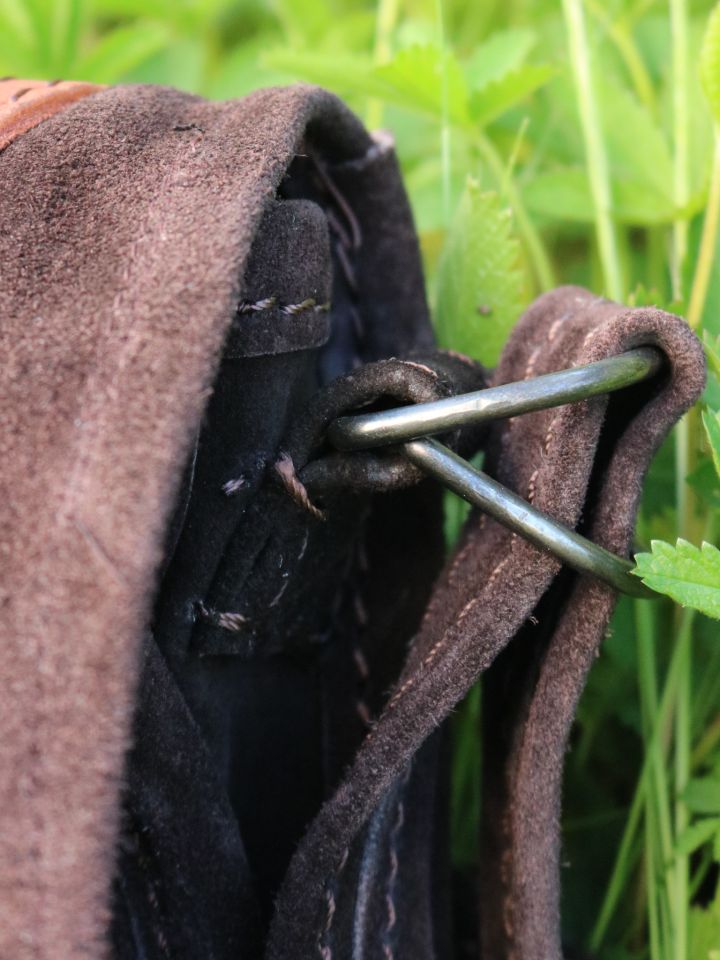 Brown suede shoulder bag 4