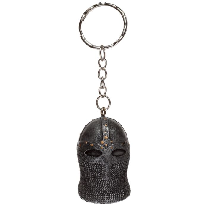 Knight's helmet key fob 4
