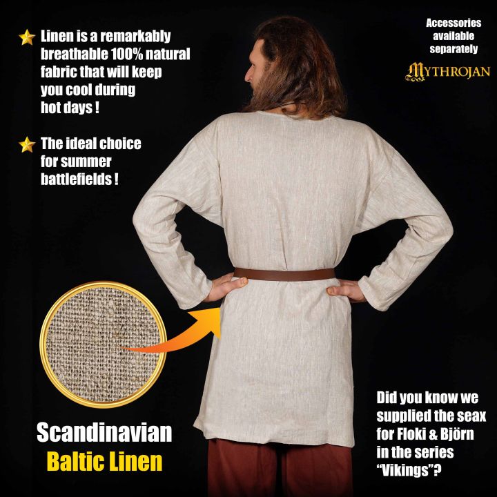 Viking linen tunic Erik natural 4
