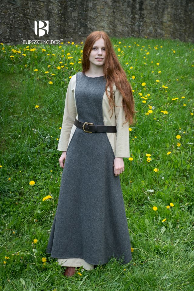 Surcot Albrun, wool - gray L 4
