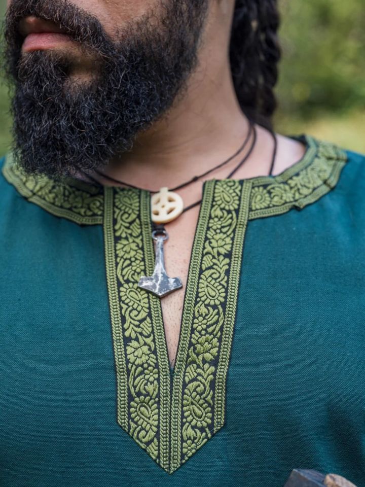 Tunic with border, green M 4