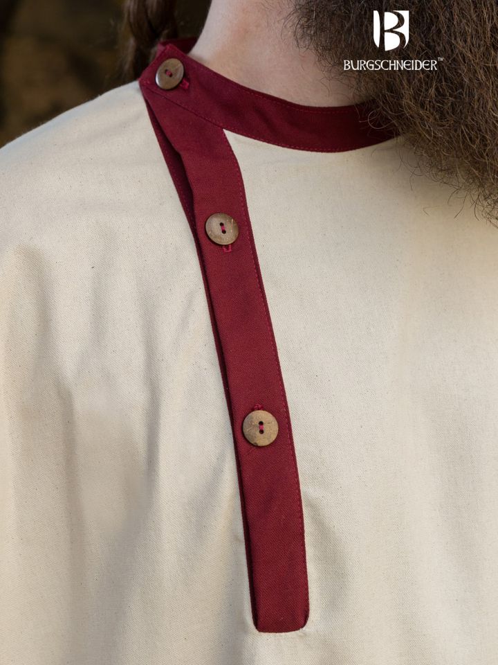 Rus tunic Tobiasz natural/bordeaux L 5
