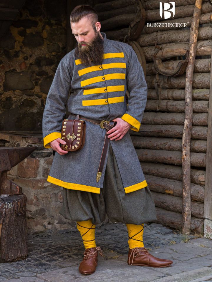 Rus coat Bartosz dark gray/yellow 5