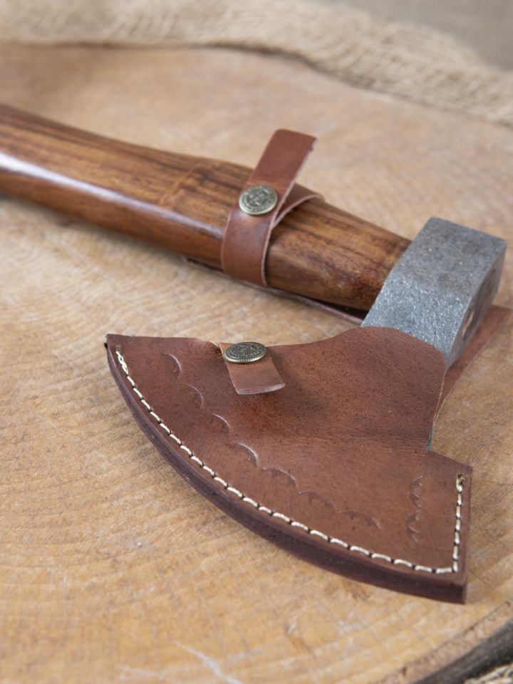 Sturdy axe with curved wooden handle 5