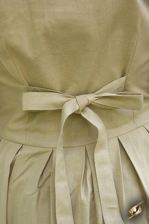 Simple lace-up dress natural M 5