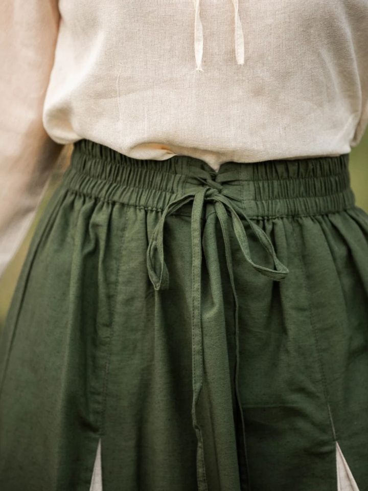 Medieval skirt Isabella green-natural L/XL 5