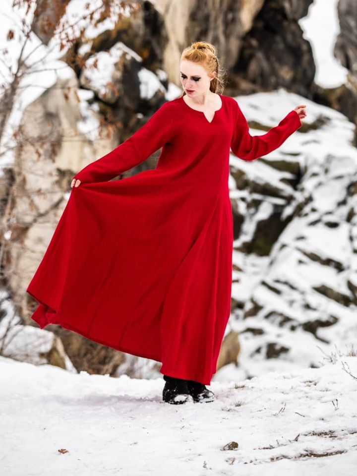 Linen dress Anna red 5