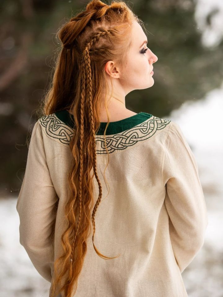 Viking dress Lagertha natural-green L 5