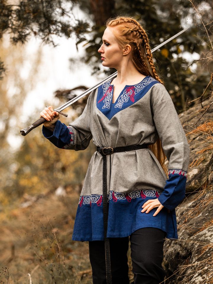 Viking Tunic Freydis Grey Unisex 5