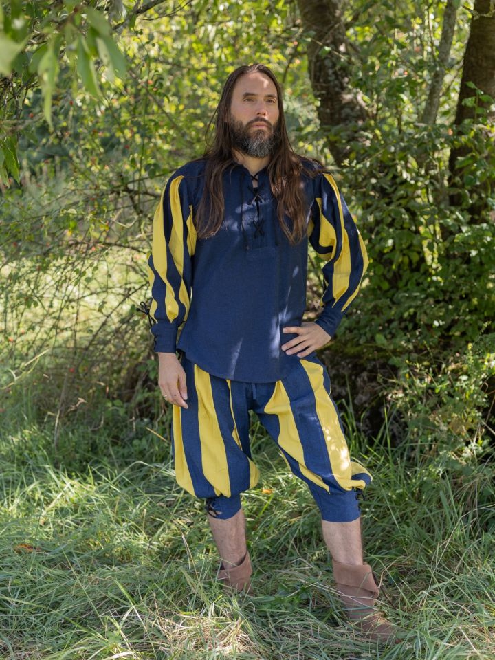 Landsknecht trousers Morold blue-yellow S/M 5