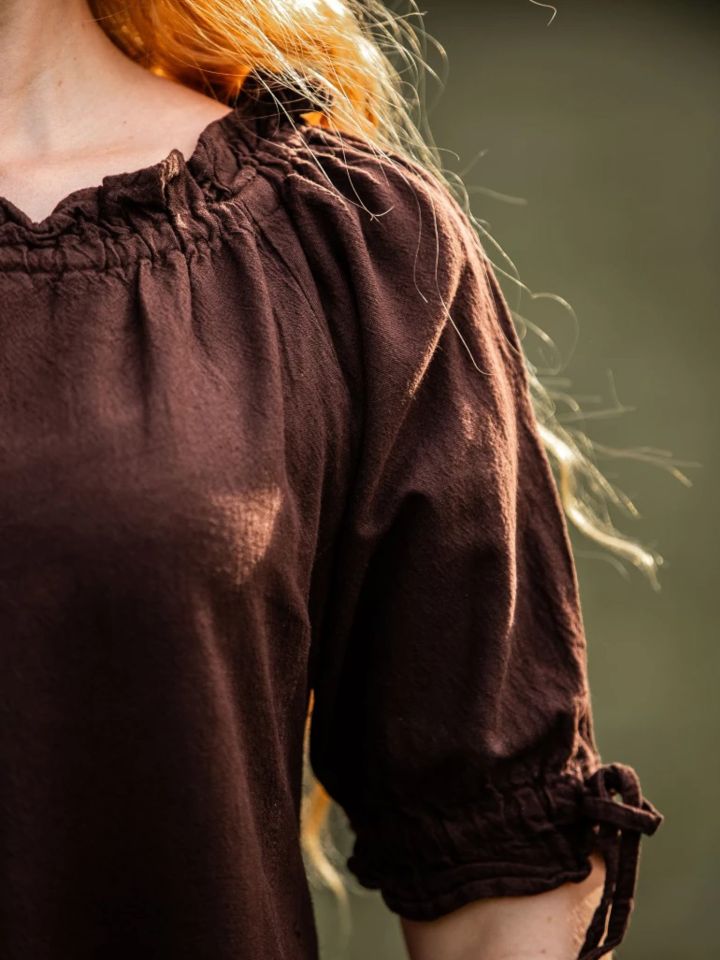 Short sleeve dress Brida brown L 5