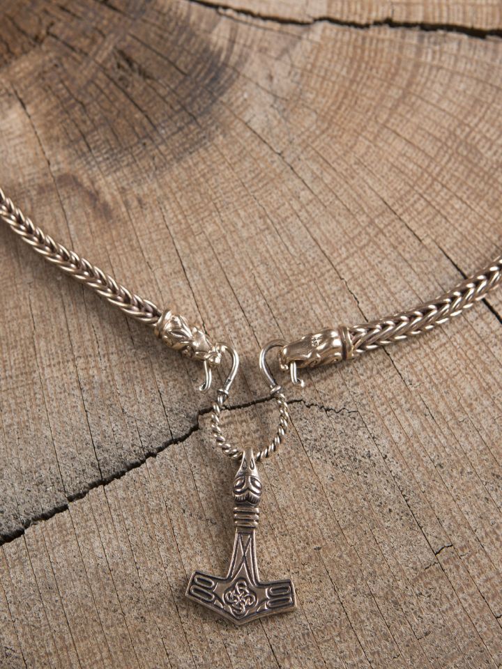 Hand-braided Viking necklace 65 cm 5