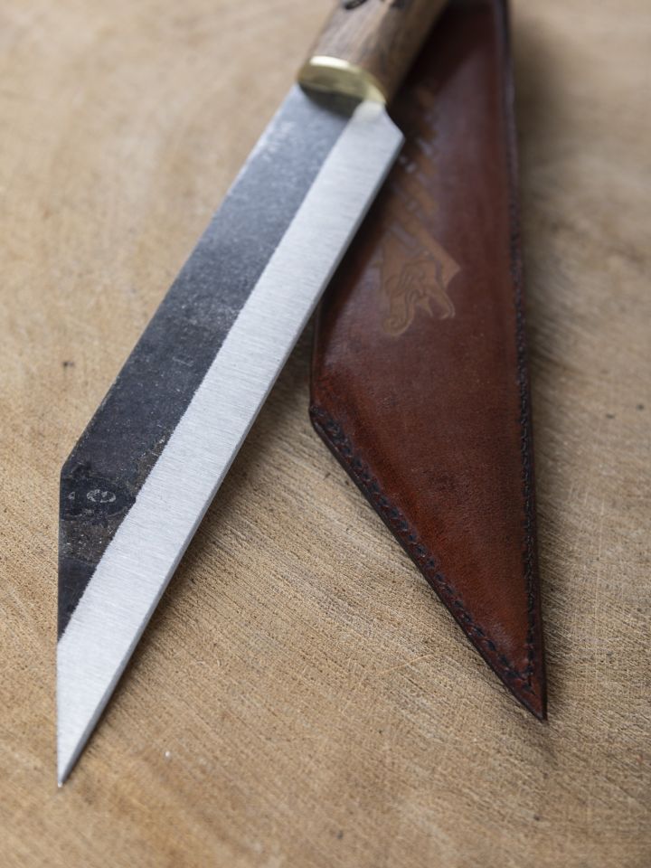 Viking sax knife with leather sheath 5